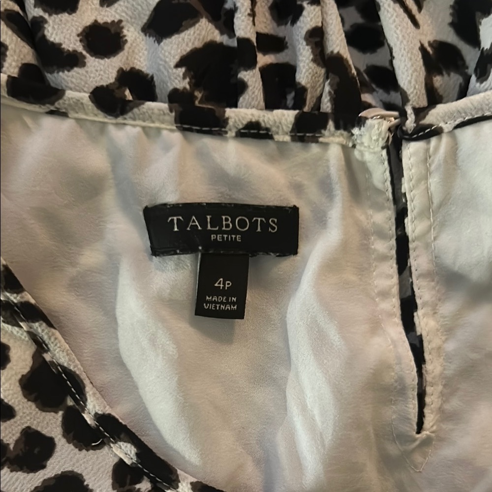 Talbots Monochrome Leopard Print dress